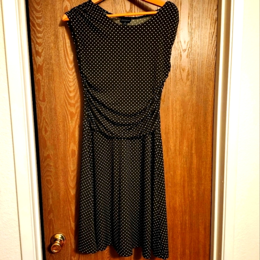 Dark Green Polka Dot Dress